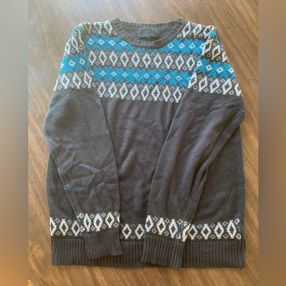 21 men acrylic chocolate brown sweater